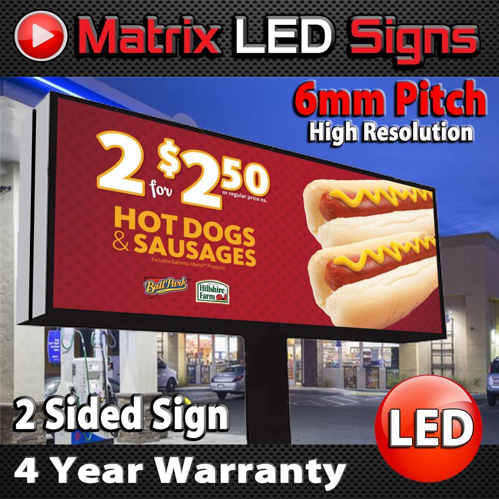LED Sign Outdoor Full Color 2 Sided LED Programmable Message Digital Sign P6
