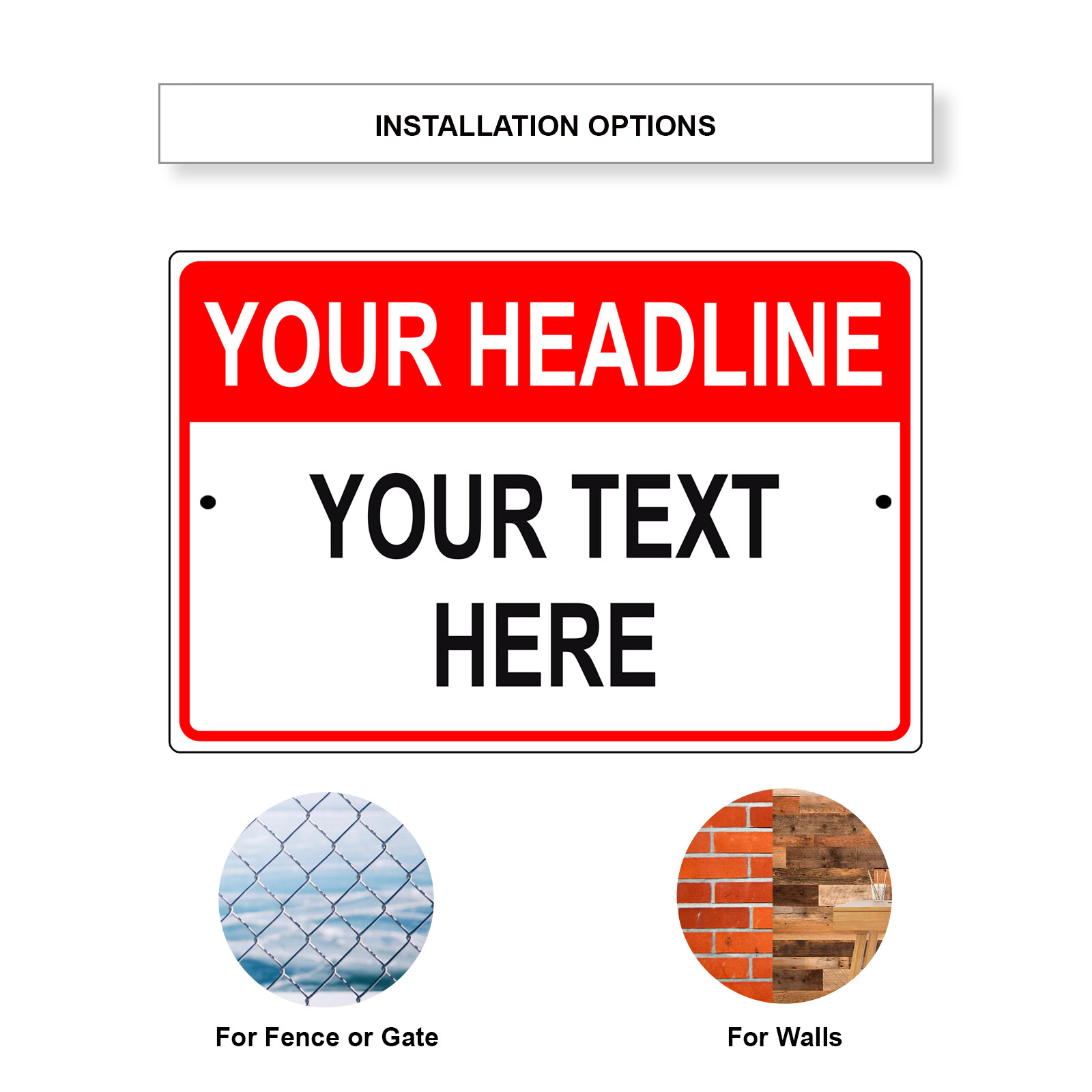 Custom Sign Your Own Custom Headline And Personalized Text Aluminum Metal Sign