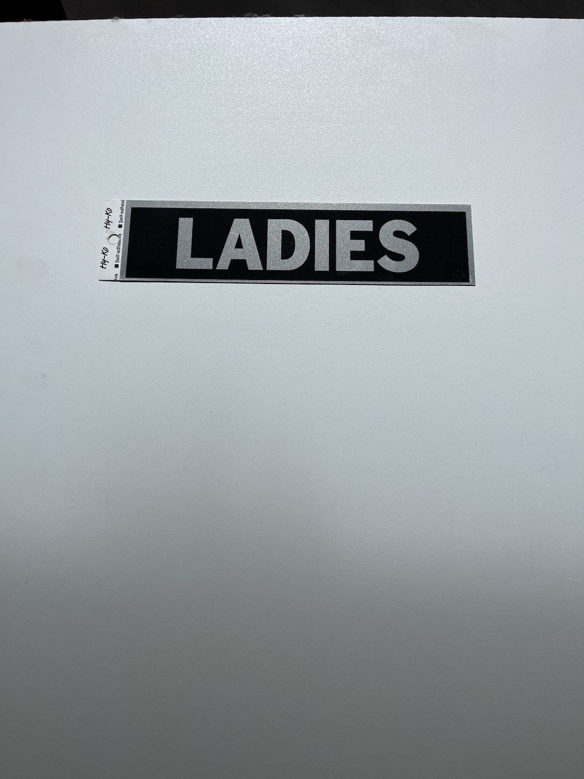 HY-KO 8″ x 2″ Adhesive Signs, Assorted: Ladies, Gentlemen, Exit, No Smoking, Etc