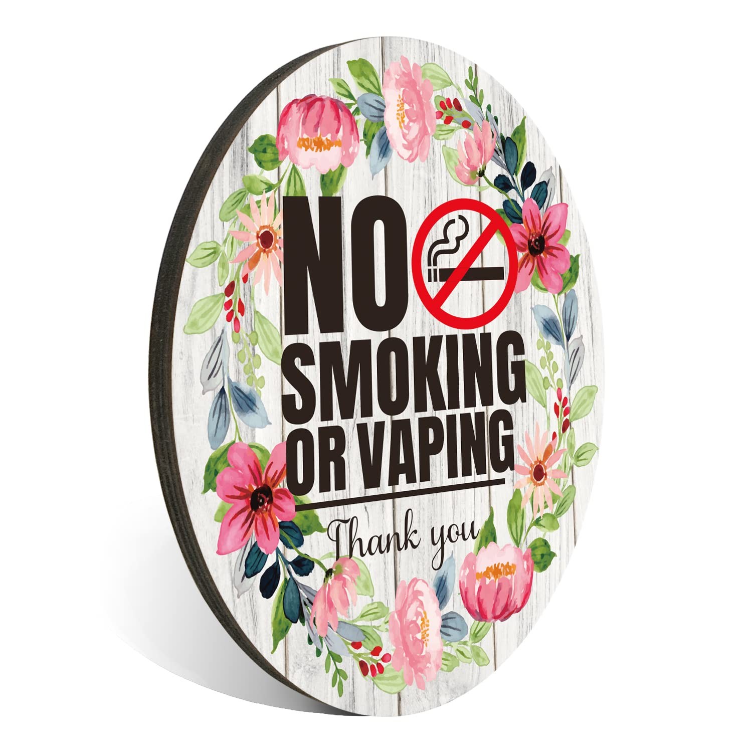 PMB016 Multicolor No Smoking Sign – Front Door Thank You Sign for Indoor/Outd…
