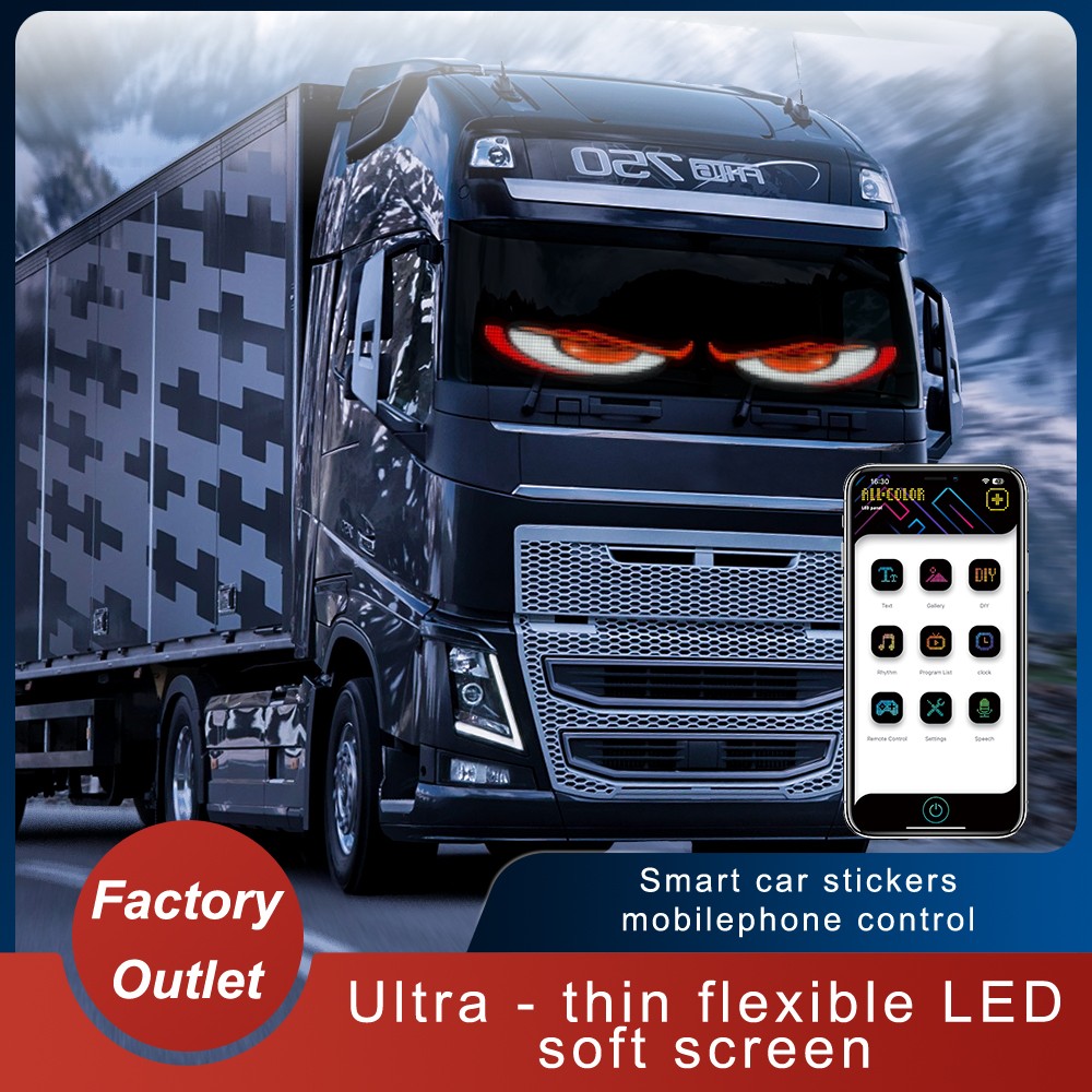 Programmable LED Car Sign 2PCS Flexible LED Display for Cars Trucks Party Decor