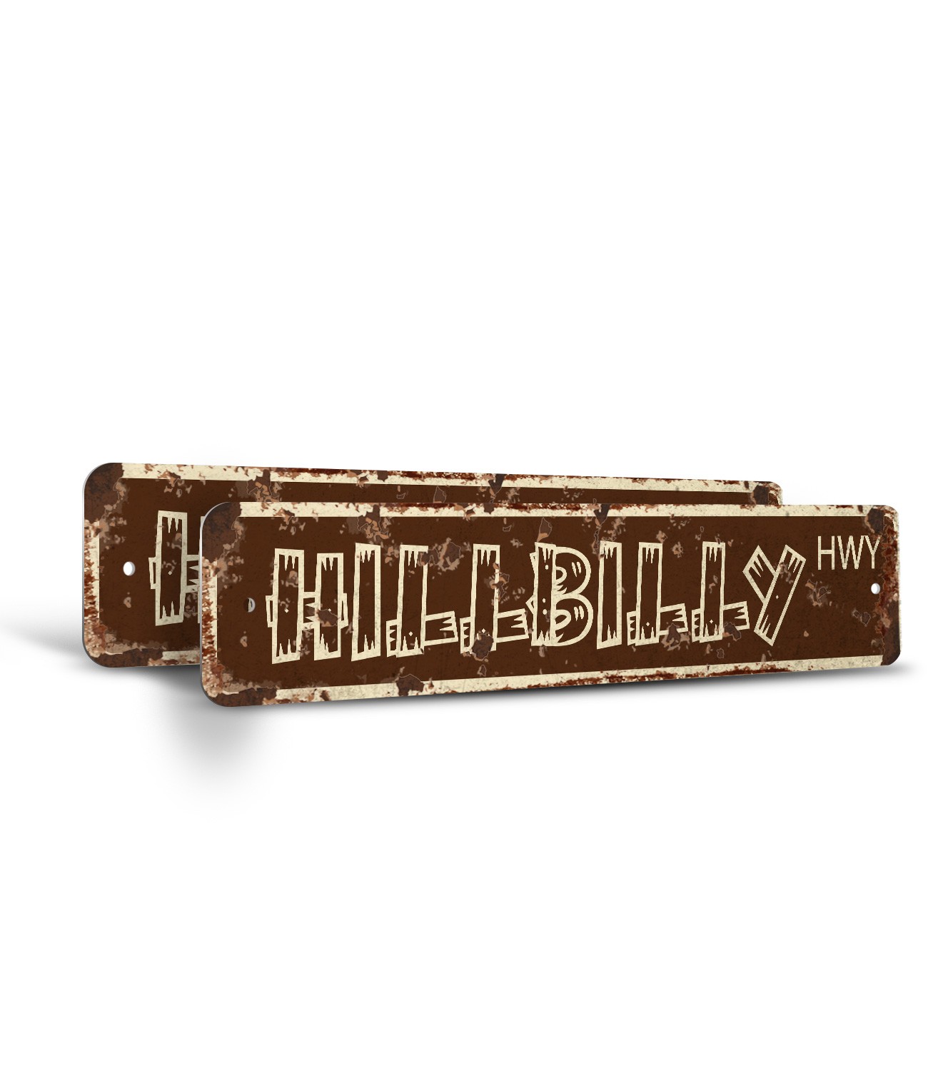 HILLBILLY Vintage Style Street Sign Metal Plastic redneck hill billy bubba