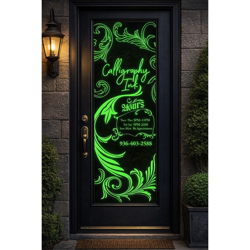 QUOTE: Custom Window Decals for Tattoo Shops / Perforated One Way Vision