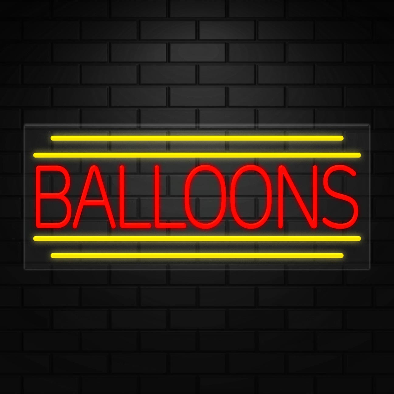 Balloons Neon Sign for Retail Displays | LED Flex Neon | 32″W x 13″H x 1″D