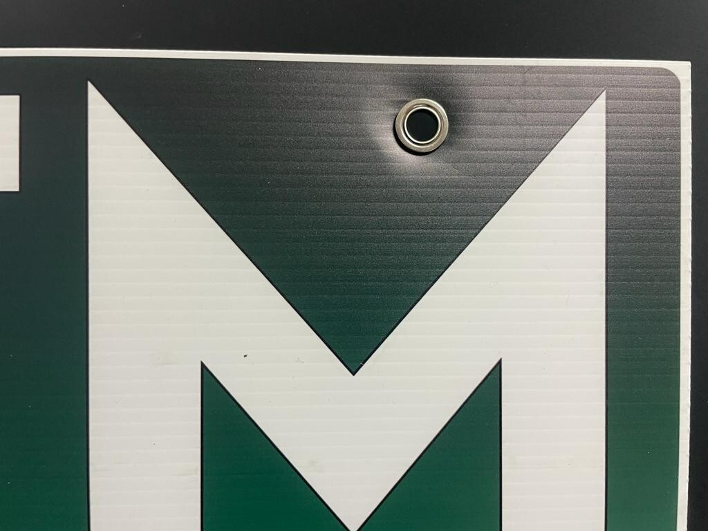 Double-Sided Coroplast ATM Sign, 16×24 Inches, with Metal Grommets
