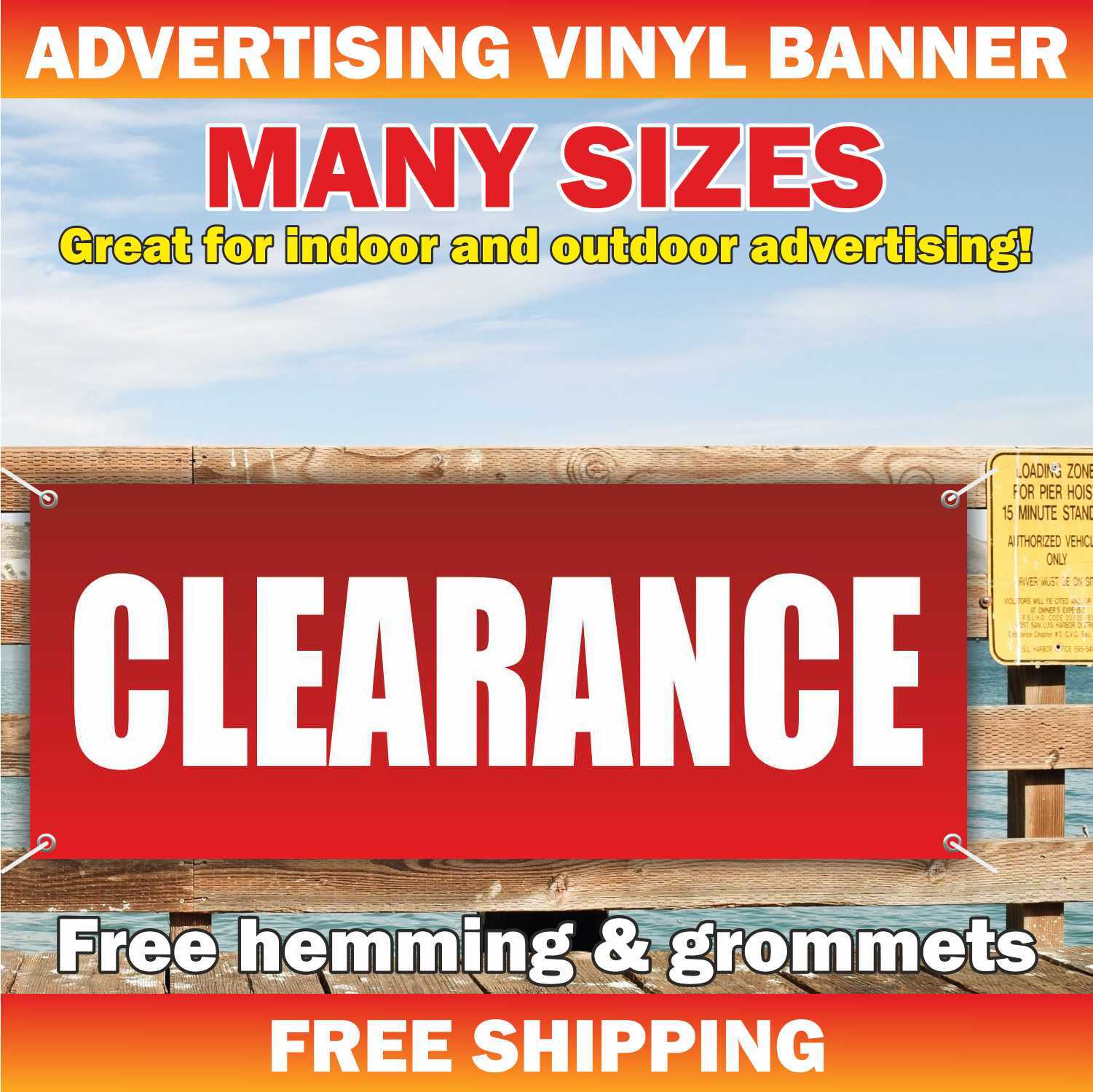 CLEARANCE SALE Advertising Banner Vinyl Mesh Sign discount retail 30 40 50 % off