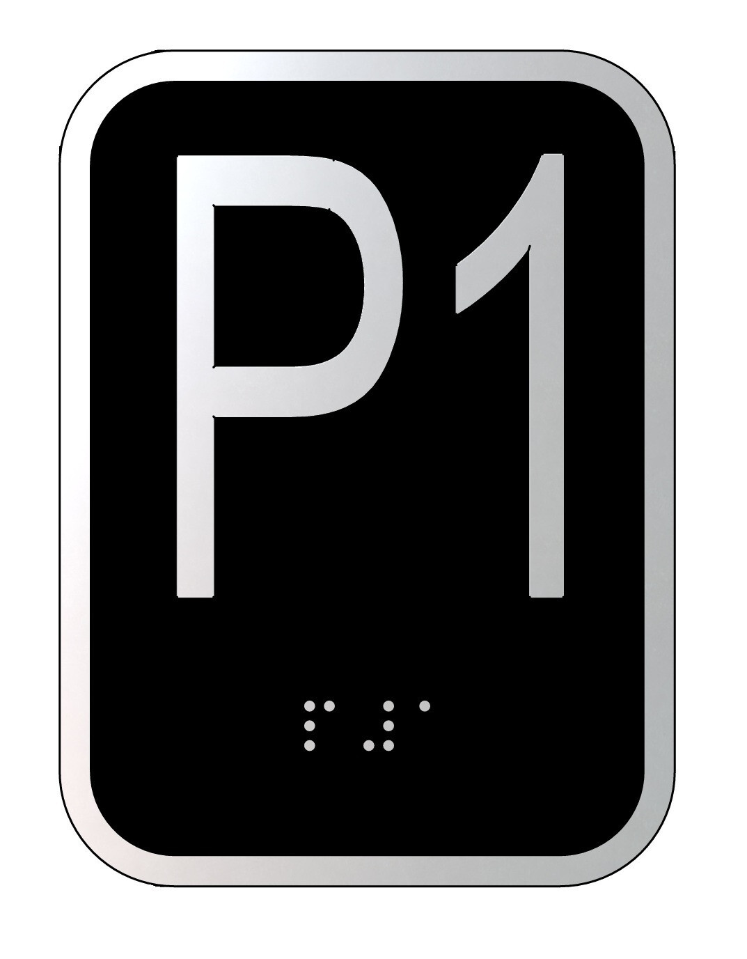Elevator floor number P1 sign – Elevator Jamb Plate P1( 3×4, cast-REF24-1027