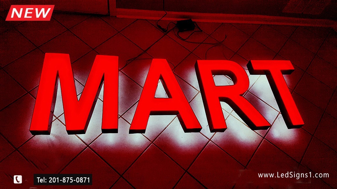 Custom Channel Letters Led Front-Lit and Back-Lit 16 Inches – Read Description
