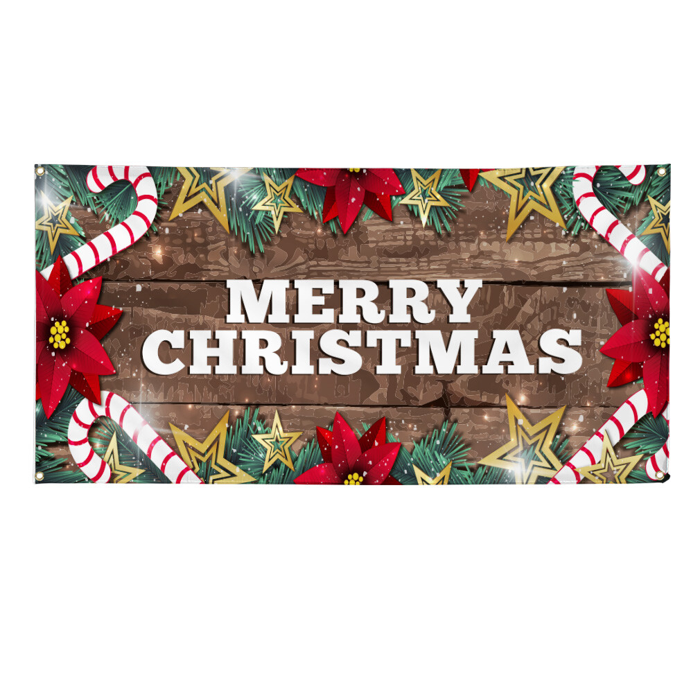 Vinyl Banner Multiple Sizes Merry Christmas Business B Holidays and Occasions