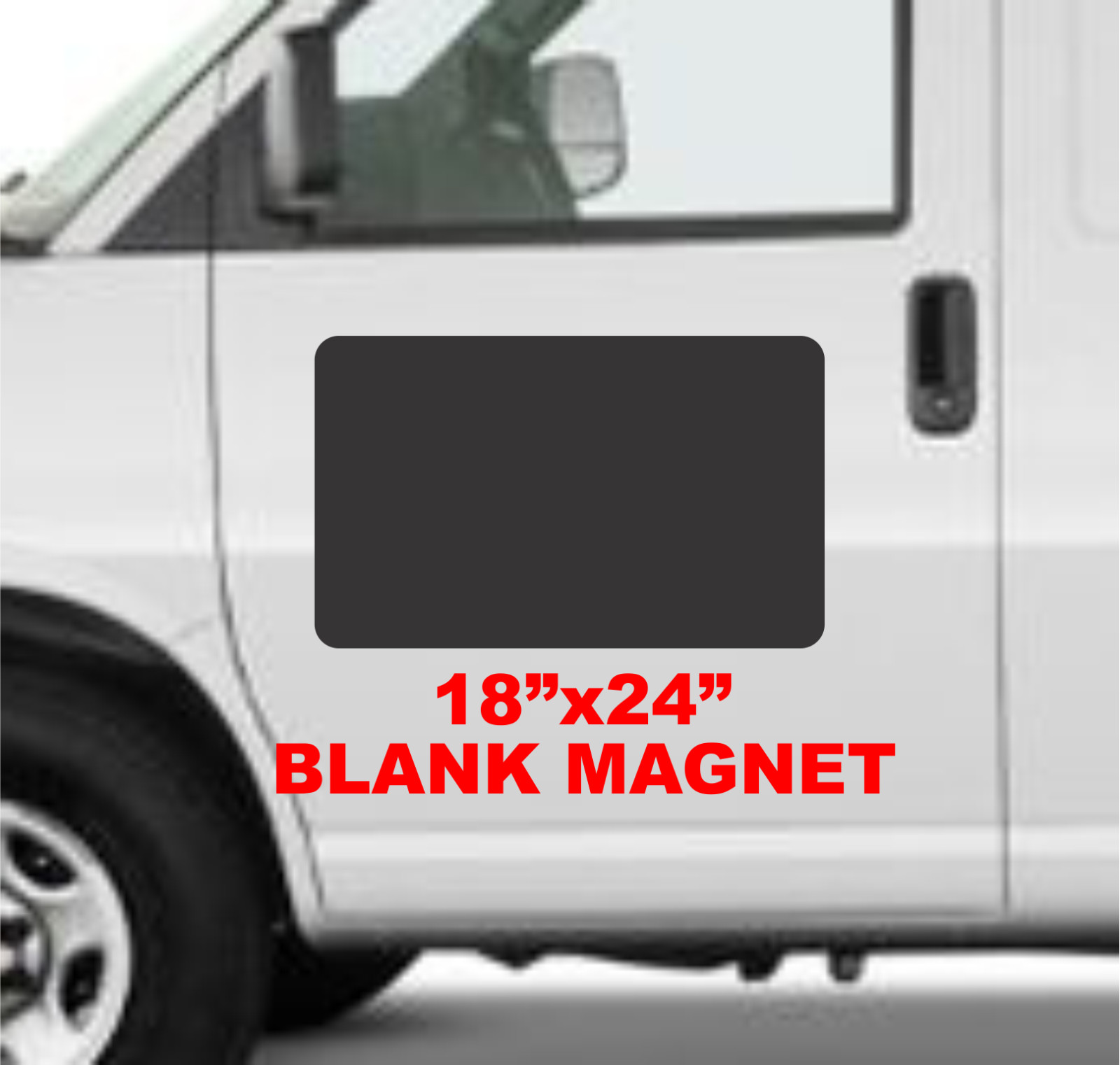 Blank BLACK Vehicle Magnetic 18″x24″ Sign for Car Truck Van SUV