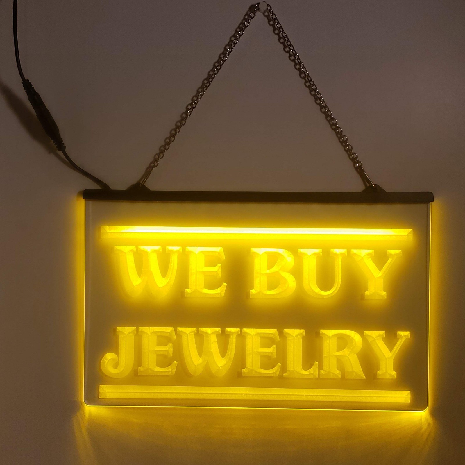 We Buy Jewelry LED Sign – Lighted Pawn Shop & Jewelry Buyer Window Sign