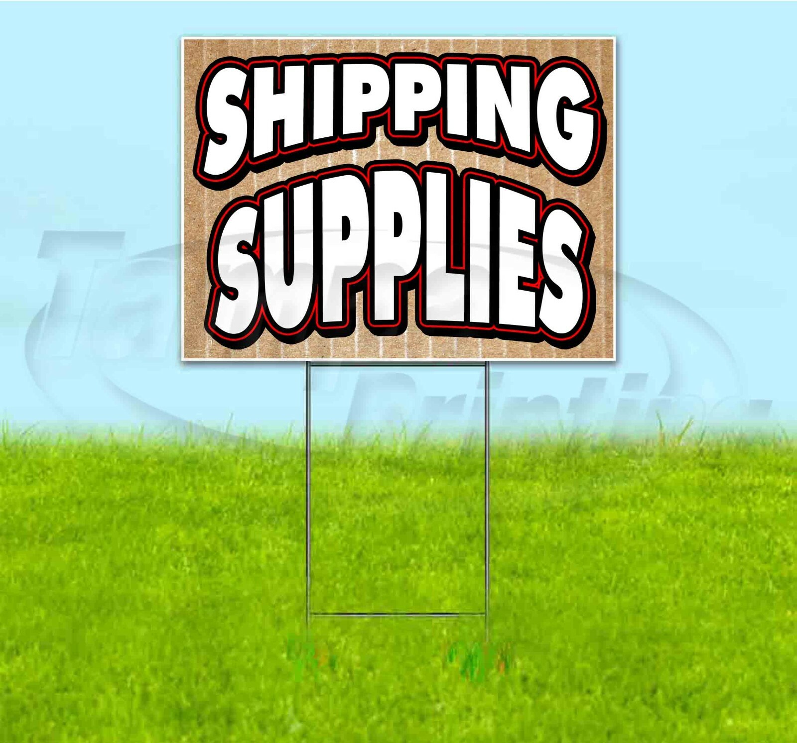 SHIPPING SUPPLIES 18×24 Yard Sign WITH STAKE Corrugated Bandit USA BUSINESS SALE