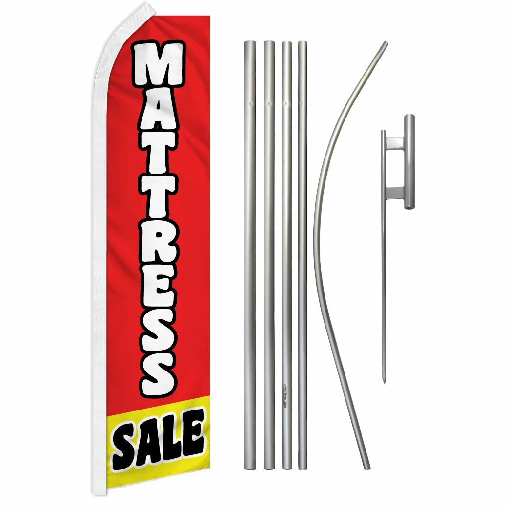 “MATTRESS SALE” Advertising Super Flag & Pole Kit