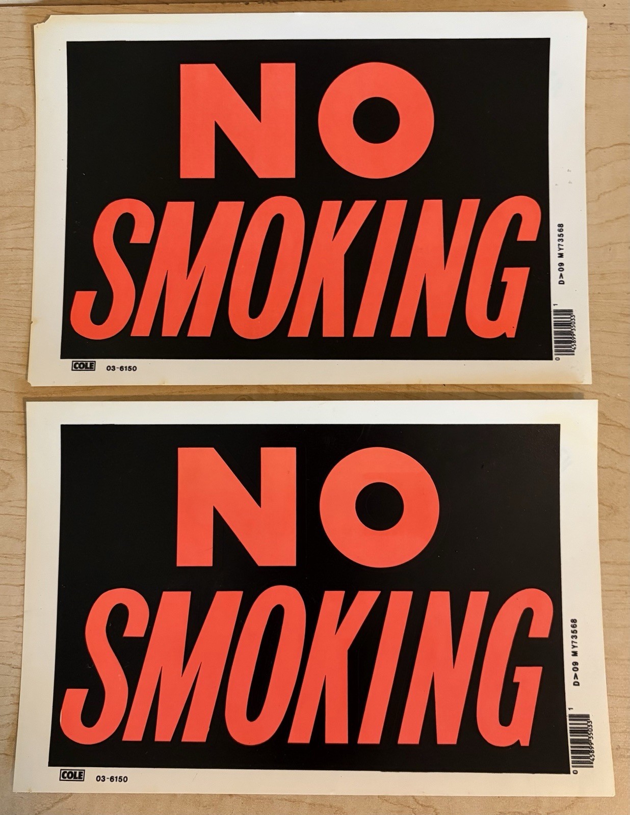 70s and 80s Vintage Signs Three Different Signs Types