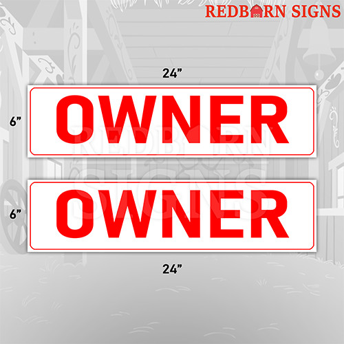 Owner 6″x24″ REAL ESTATE RIDER SIGNS Double Sided 2PK – Highly Visible Durable
