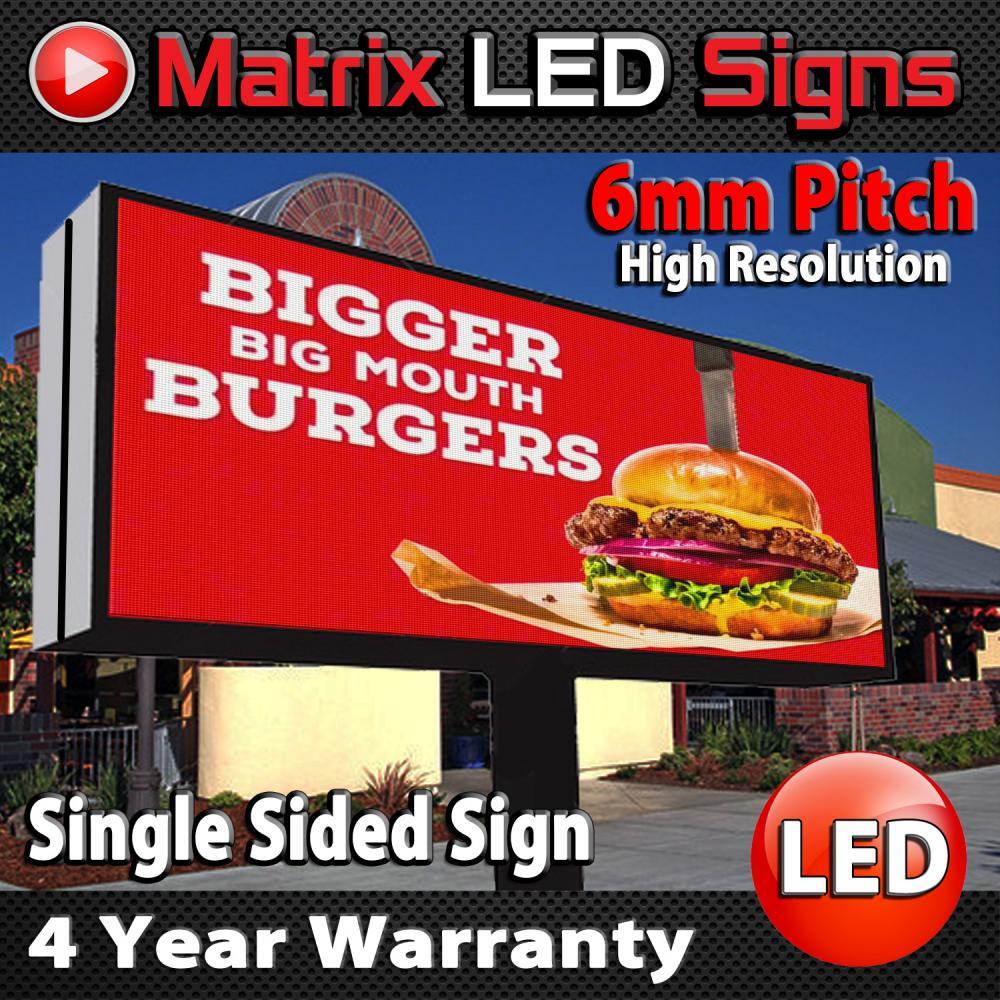LED Sign Outdoor Full Color 1 Sided LED Programmable Message Digital Sign P6