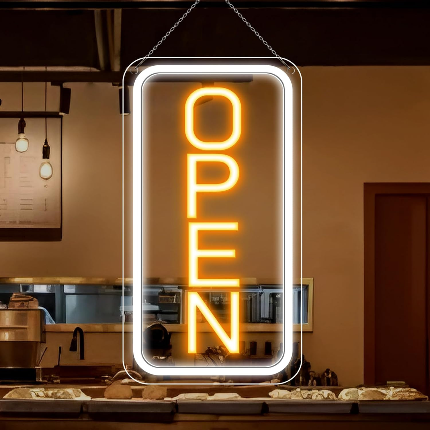 16″X 9″ Super Bright Open Sign,12V LED Neon Open Signs for Business for Window,