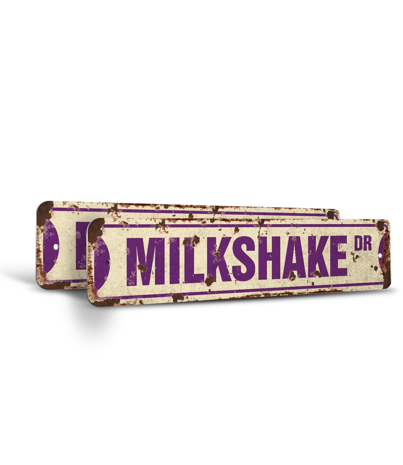 MILKSHAKE Vintage Style Street Sign Plastic Metal ice cream shop lover milk