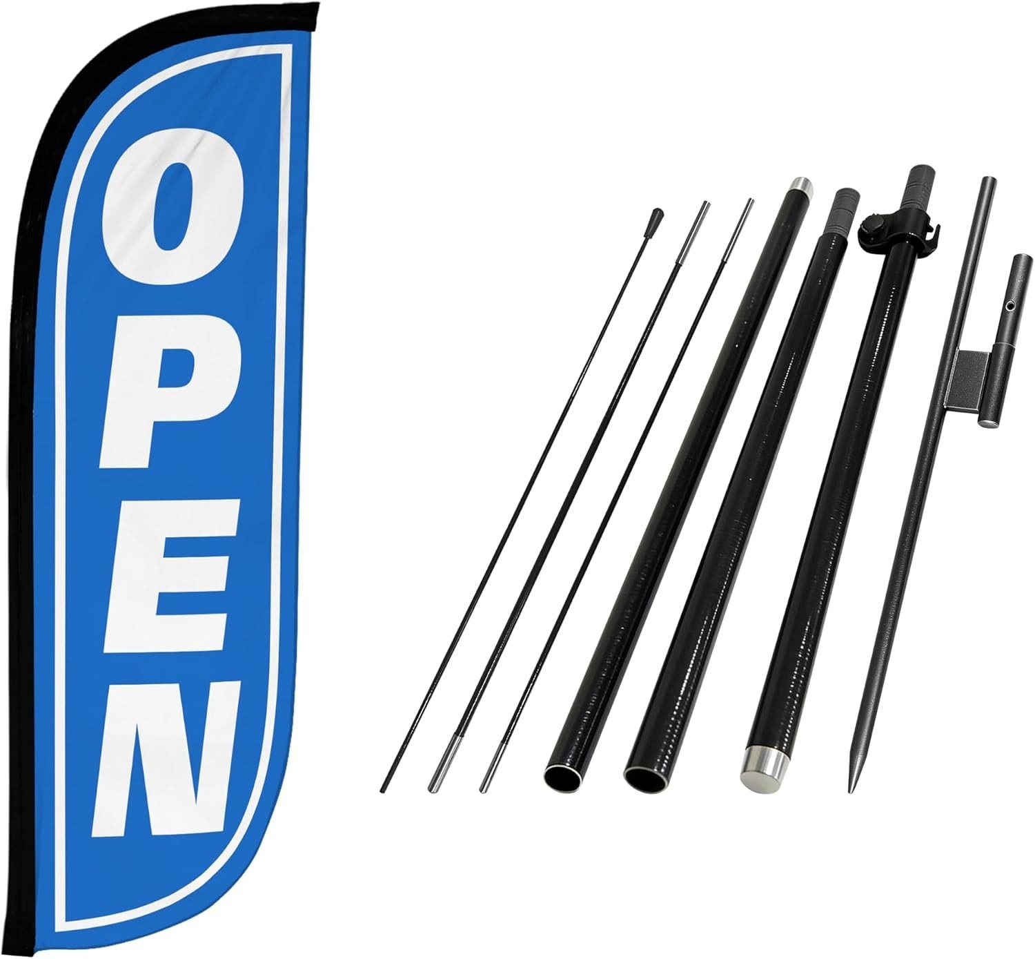 Durable 7ft Feather Flag with Pole & Ground Spike – Ideal for Outdoor Promotions