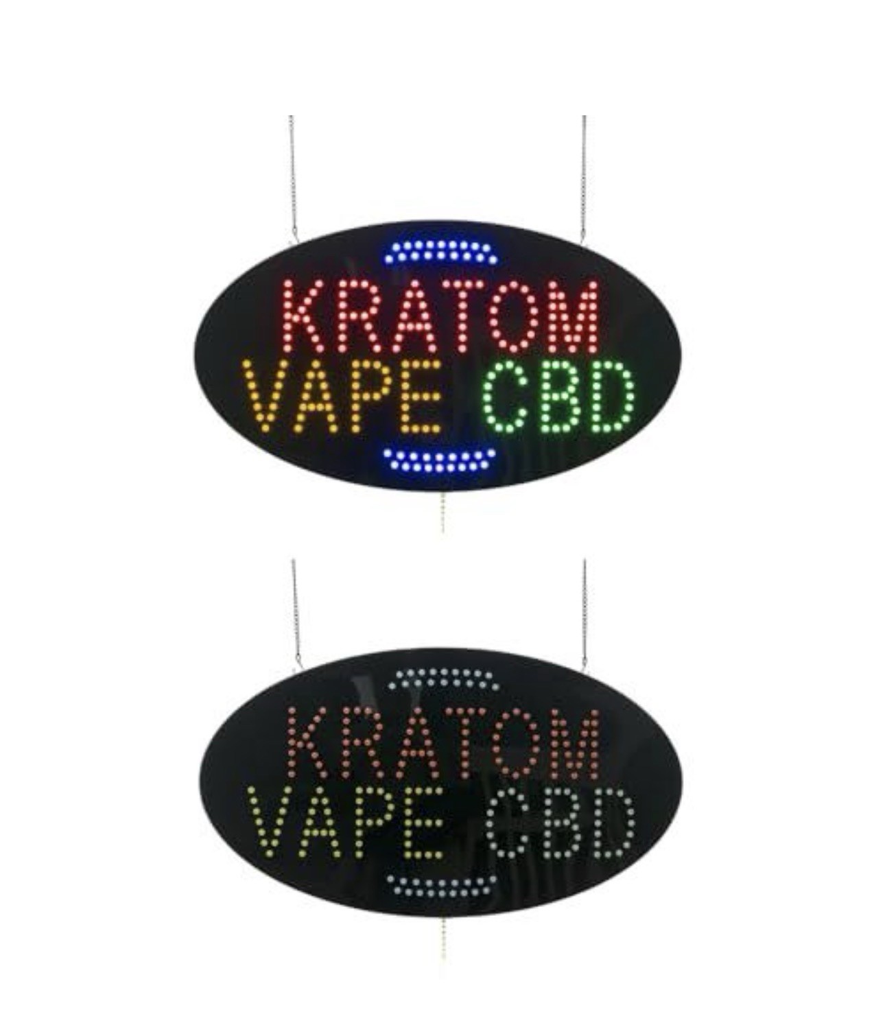 LED Hanging Illuminated Sign Multi-Color Acrylic 27×15″