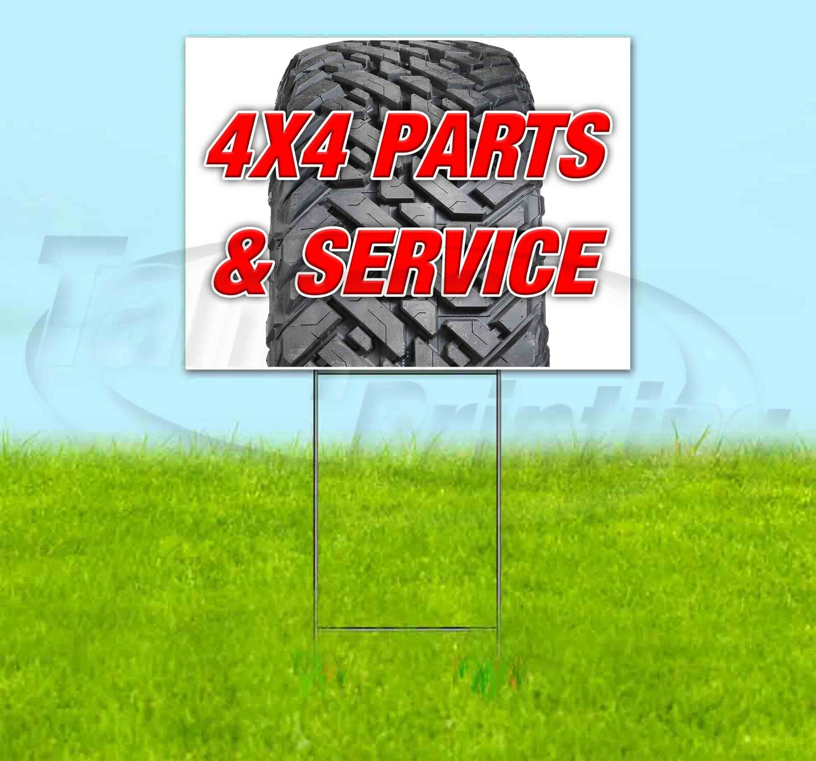 4X4 PARTS & SERVICE 18×24 Yard Sign Corrugated Plastic Bandit Lawn Business USA