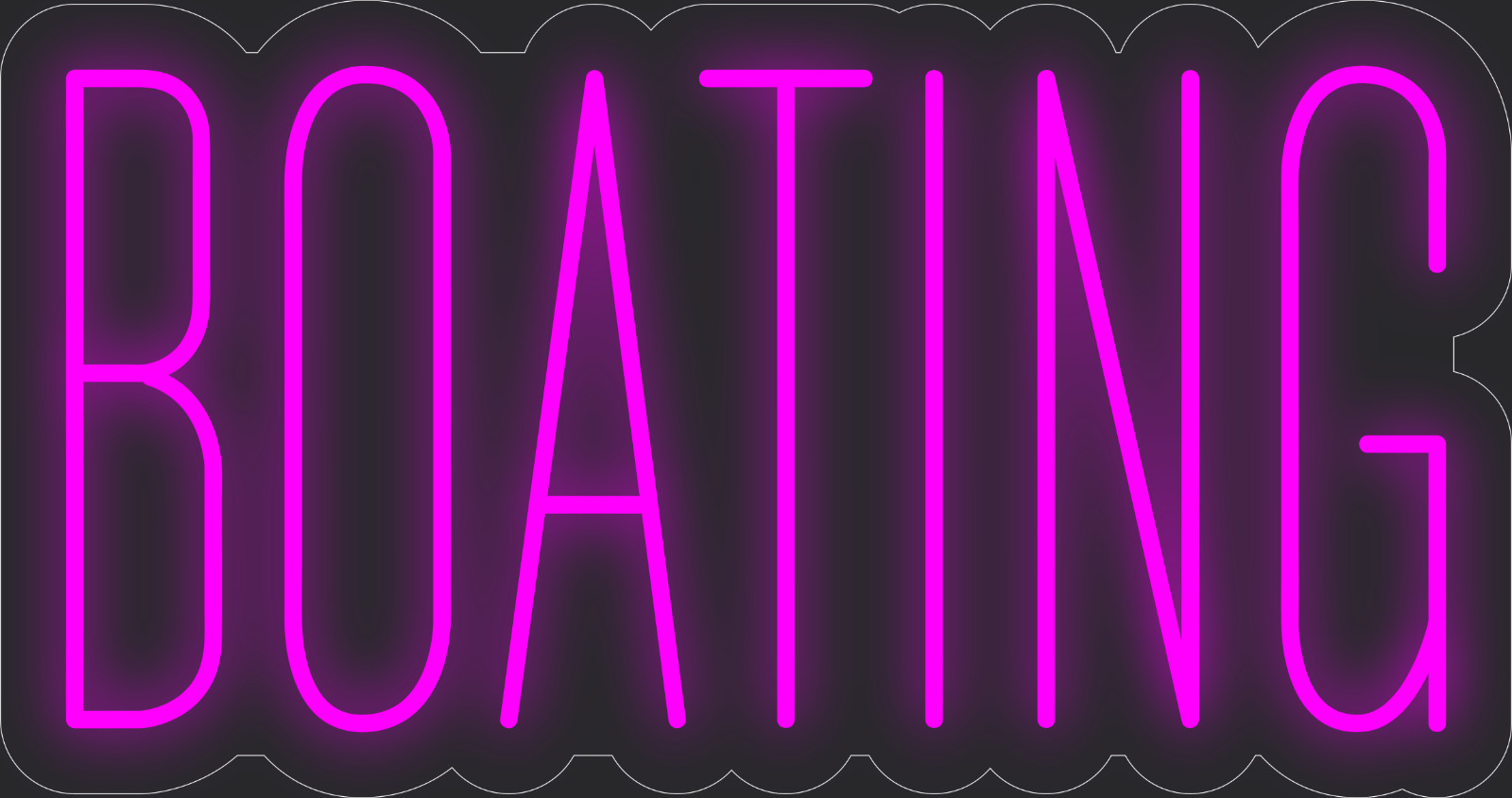 Boating Neon LED Sign Business Wall Decor Lighted Store Sign 24 x 13 in.