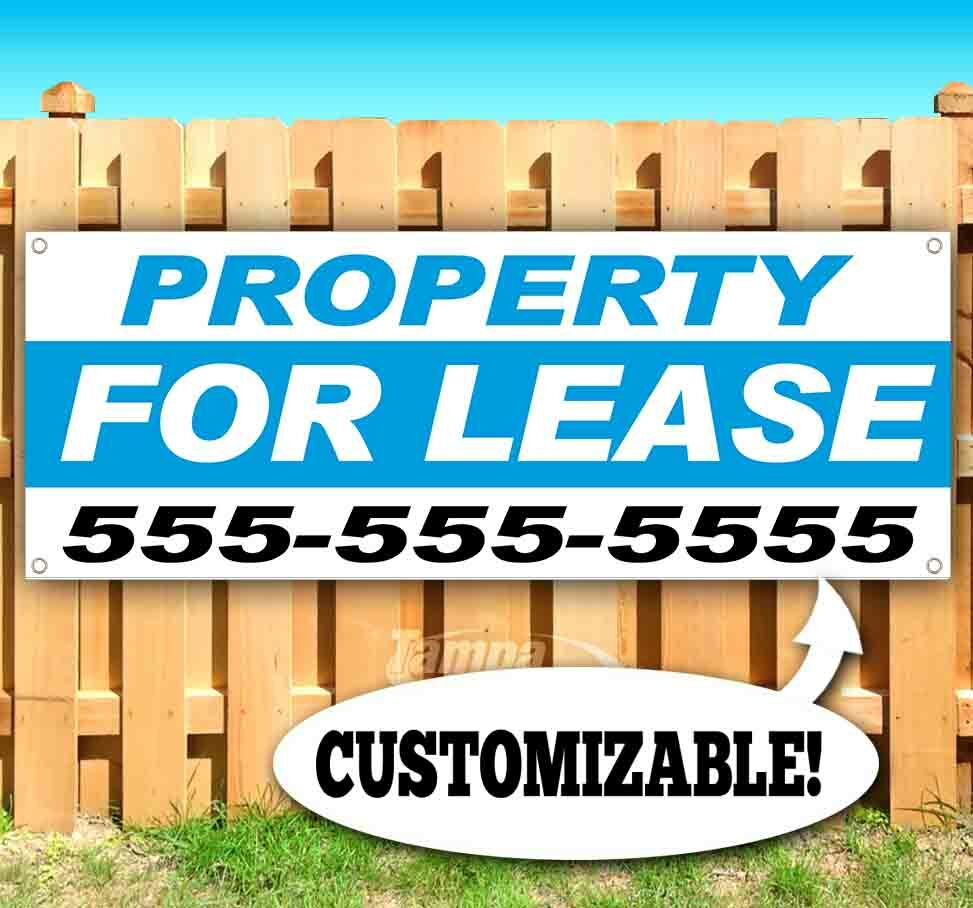 PROPERTY FOR LEASE CUSTOM PHONE # Advertising Vinyl Banner Flag Sign Many Sizes