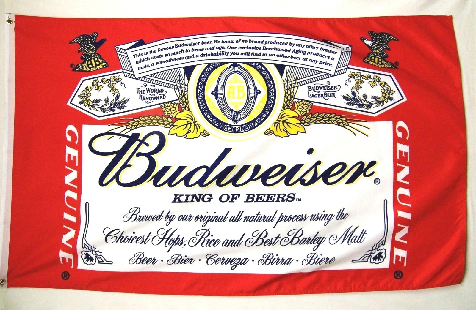 Budweiser King of Beers Flag 3’X5′ Premium Party Decoration Banner USA Seller