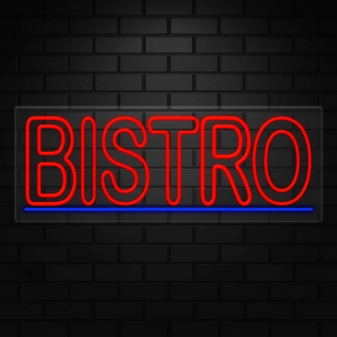 Bistro Neon Sign for Retail Displays | LED Flex Neon | 36″W x 13″H x 1″D