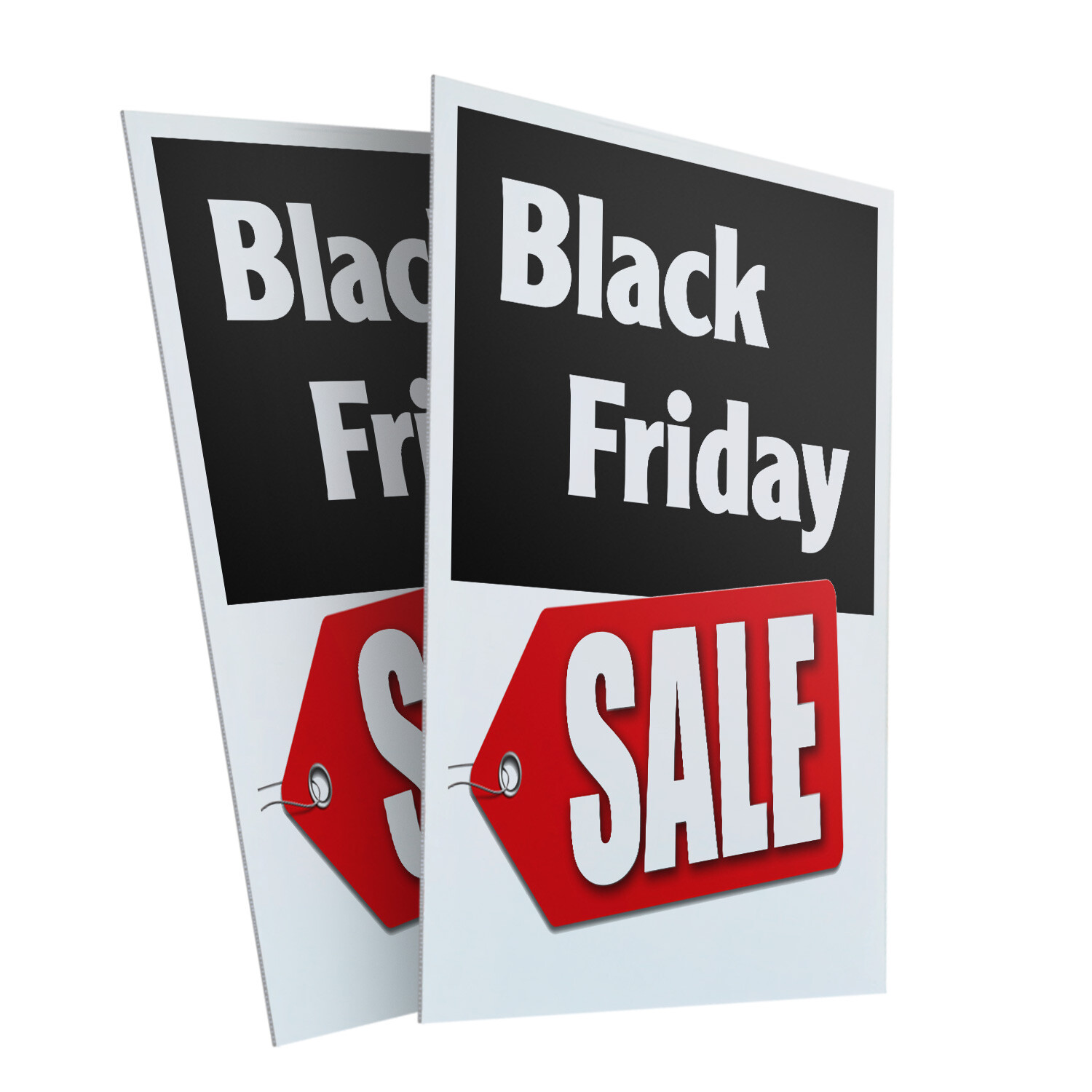 Black Friday Sale 24″ x 36″ 2 Pack Of Store Sign Plastic Or Decal