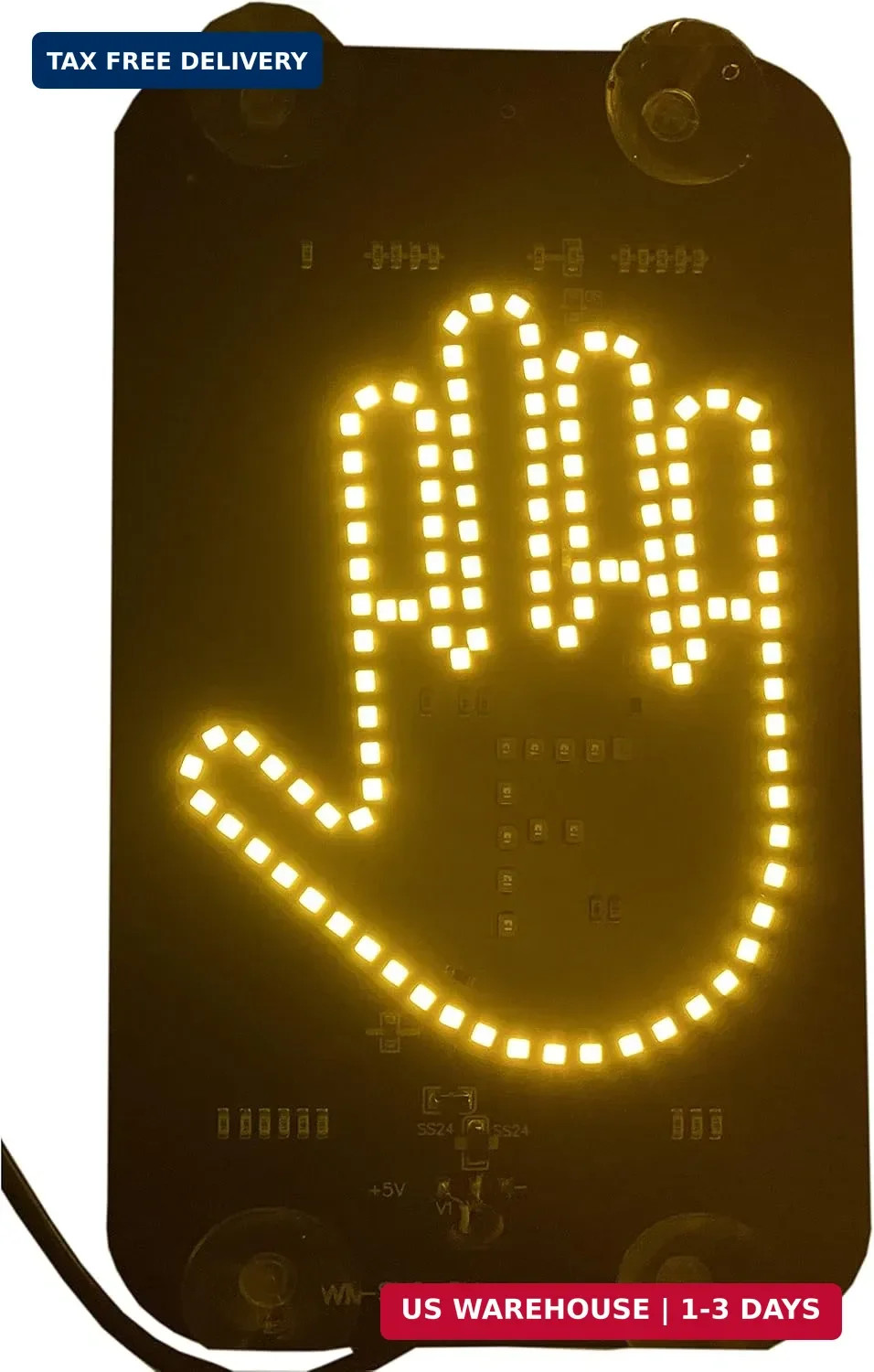 LED Middle Finger Sign for Car, Truck, Thank You Lights, Thumb Up Down Light, Co