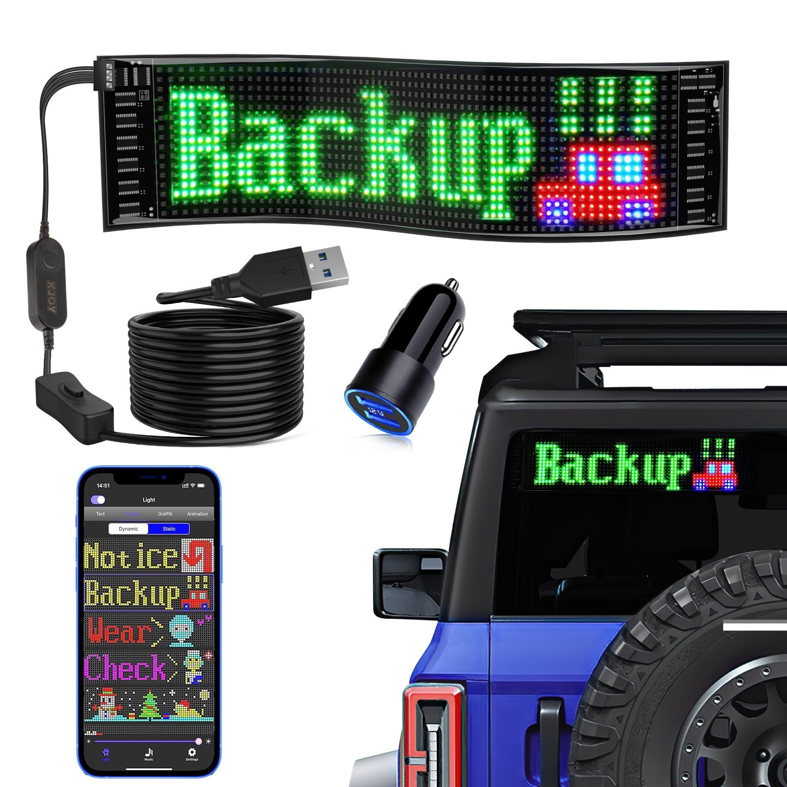 Programmable LED Sign with Bluetooth & App Control – Custom Text Scrolling Displ
