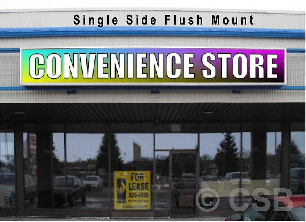 Outdoor Light Box Sign Cabinet Led Lighting DIY frame Kits S/S or D/S Any Size
