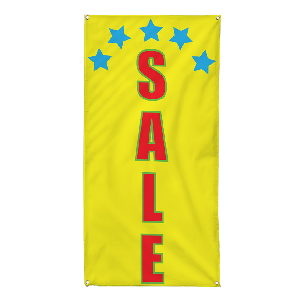 Vertical Vinyl Banner Multiple Sizes Deal Yellow Business Outdoor