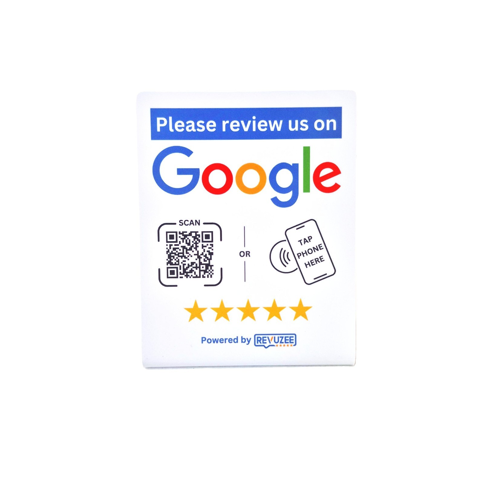 Google NFC & QR Code Tap Stand – Programmable Review Station