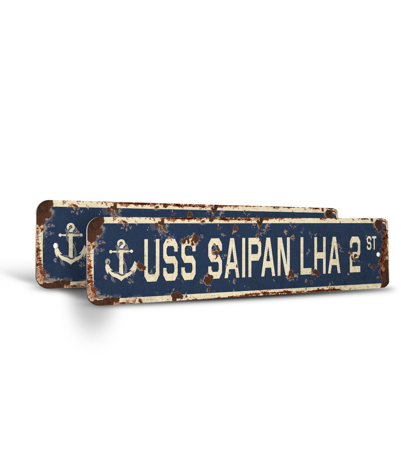 USS SAIPAN LHA 2 Vintage Style Street Sign us navy ship veteran sailor gift