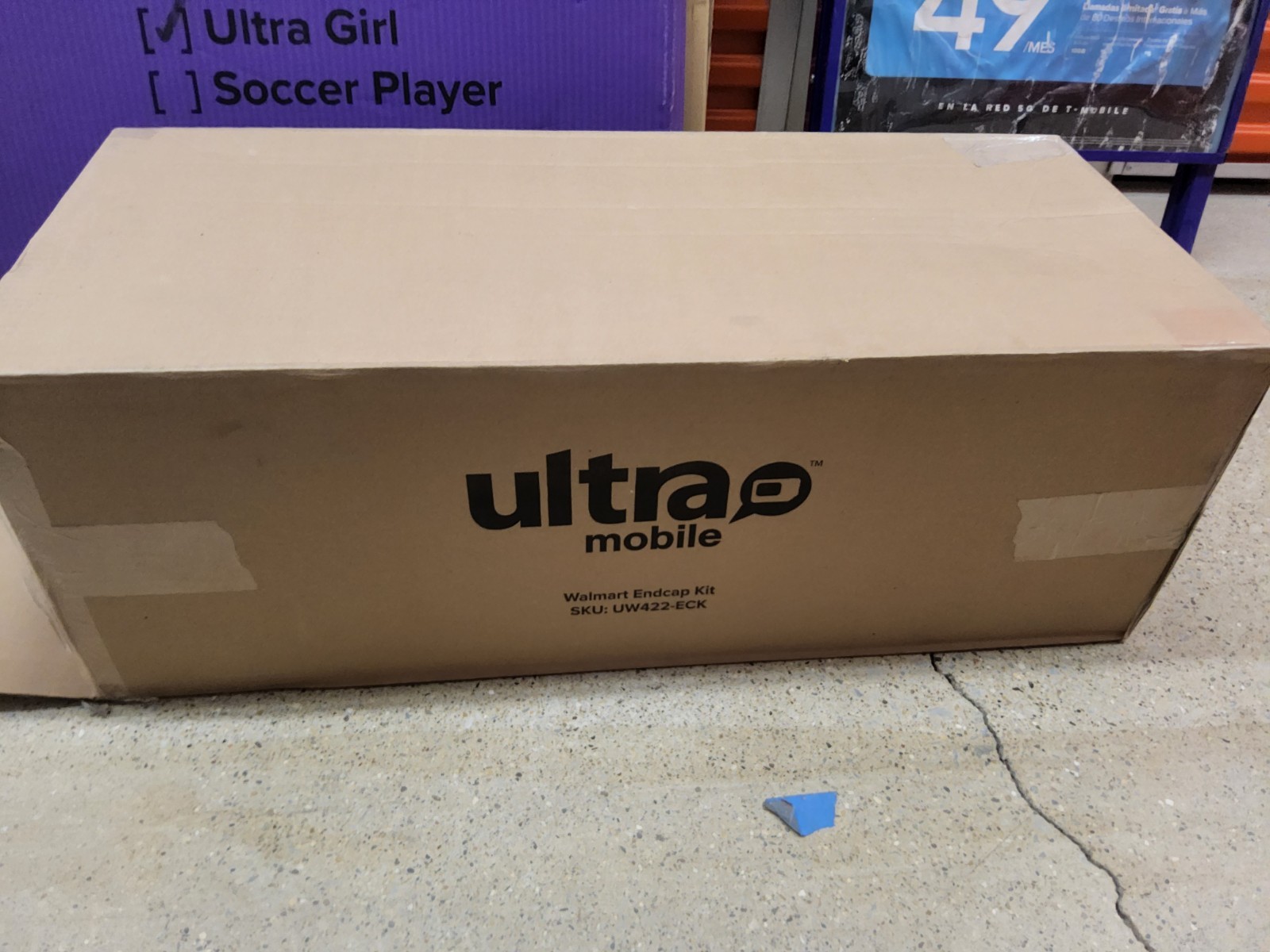 Ultra Mobile phone Store business Floor Display Sign Award Winning Retail Cards