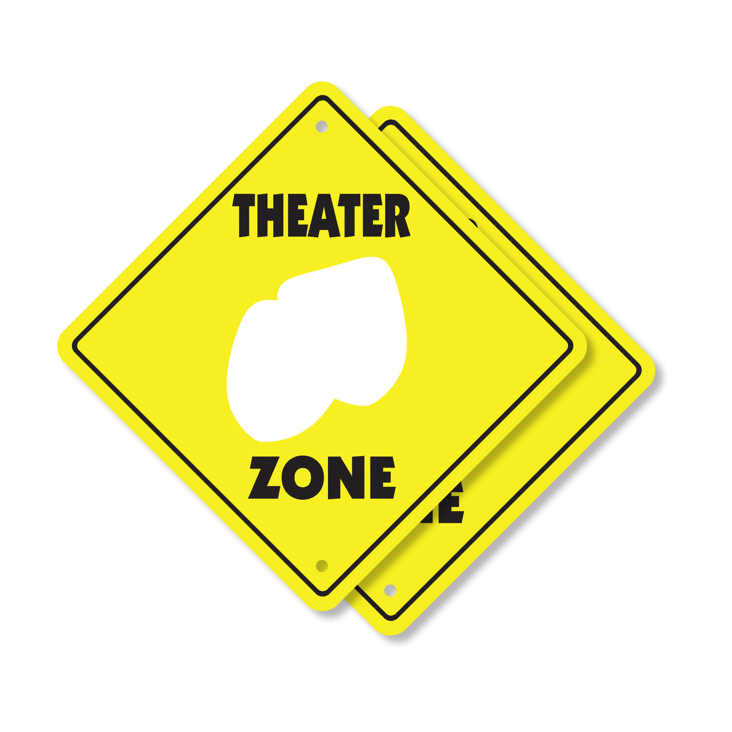 Theater Plastic Street Sign Crossing Xing Gift Novelty Funny