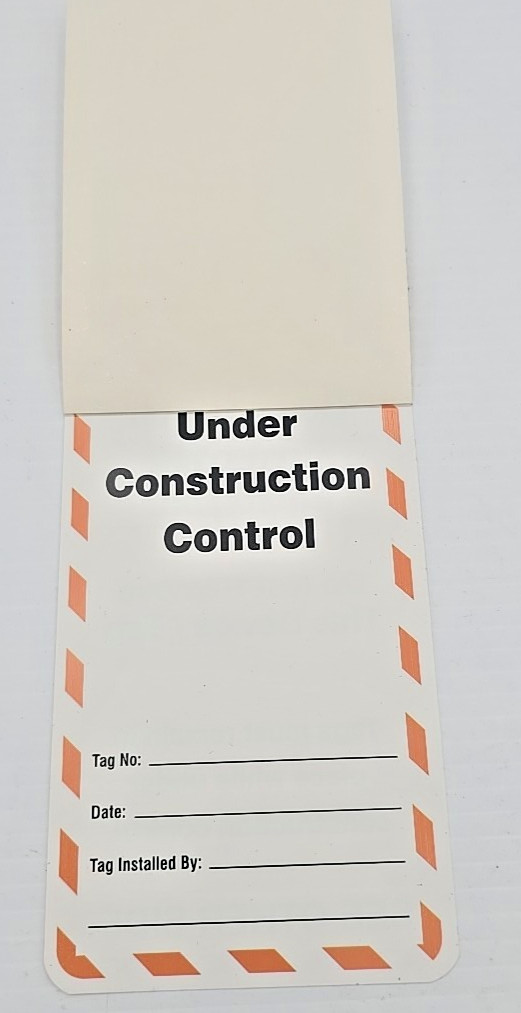 Construction Controlled Equipment Hang Tags 100 tags
