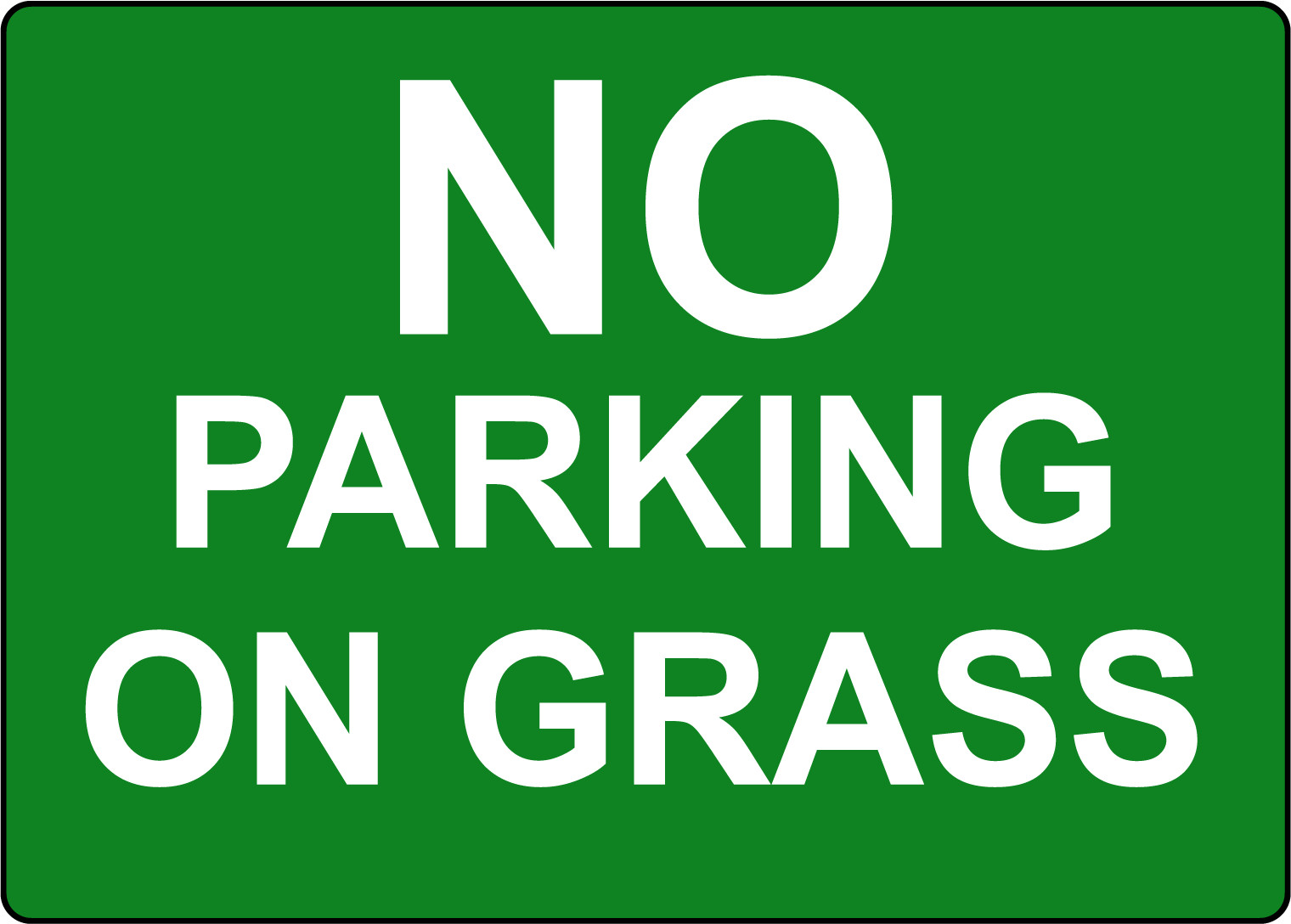 NO PARKING ON GRASS 1 | Adhesive Vinyl Sign Decal