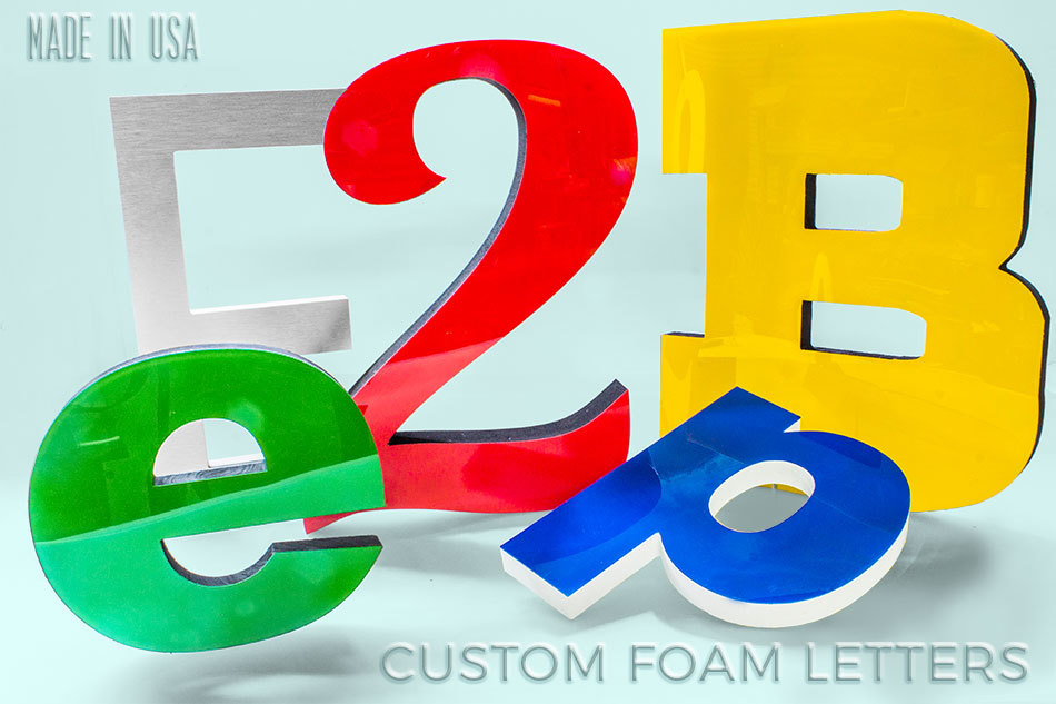 Foam with Acrylic Sign Letters Custom Outdoor Storefront Signage