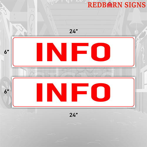 Info 6″x24″ REAL ESTATE RIDER SIGNS Double Sided 2PK Highly Visible and Durable