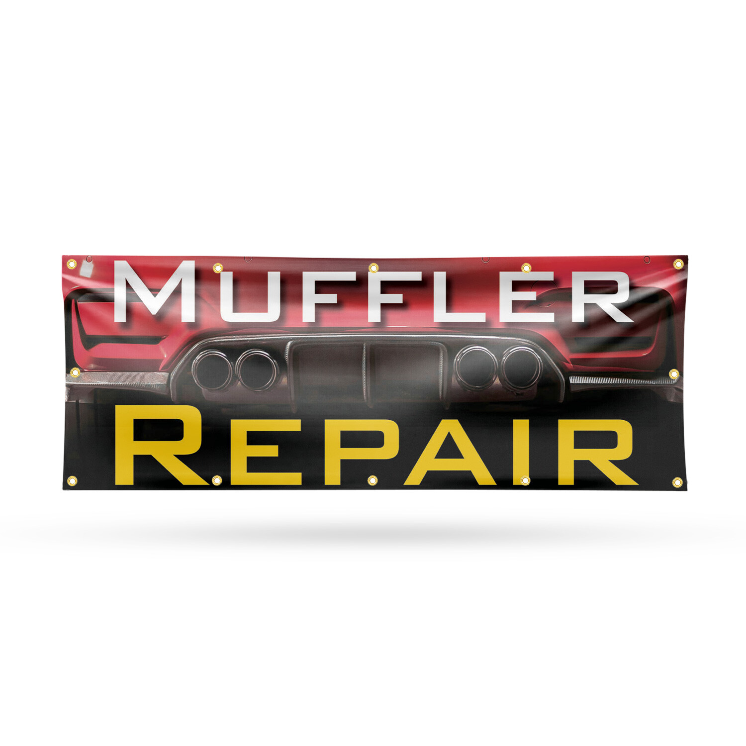 Muffler Repair Vinyl Banner Sign with Metal Grommets Heavy-Duty Single-Sided