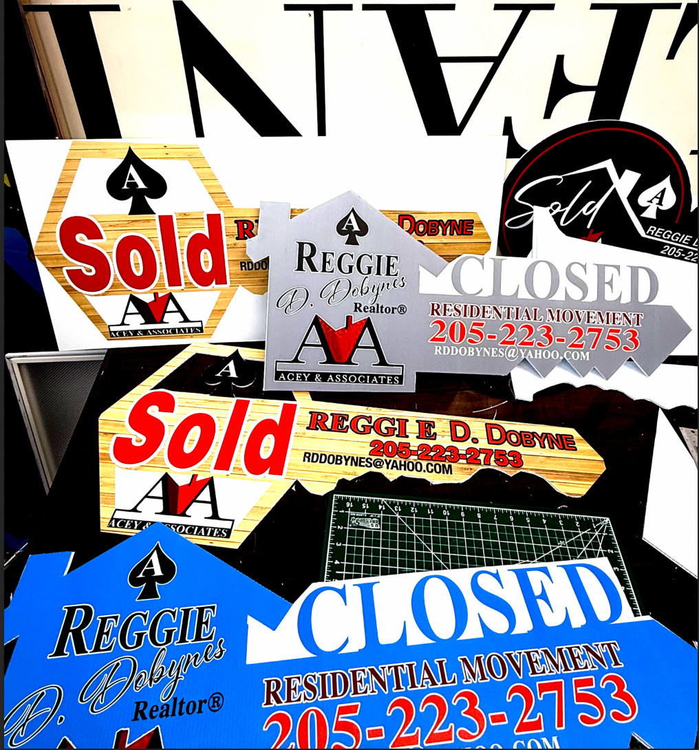 CUSTOM MADE REAL ESTATE KEY SIGN BIG SIZE | Sided PLASTIC 3MM