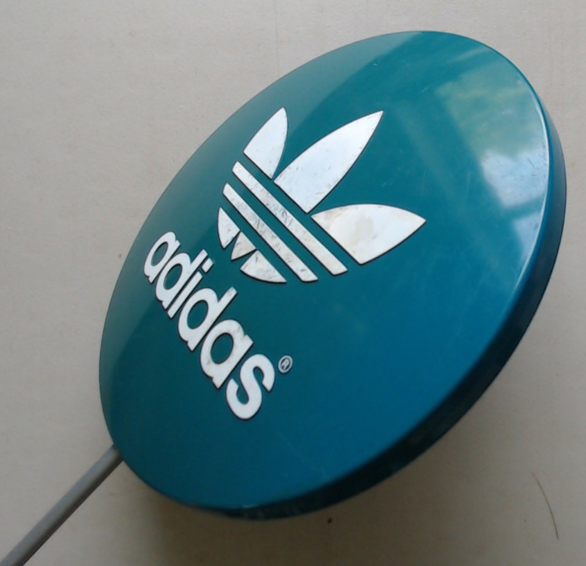 ADIDAS Originals Vintage Lollipop Sign Display Standup BLUE/TEAL