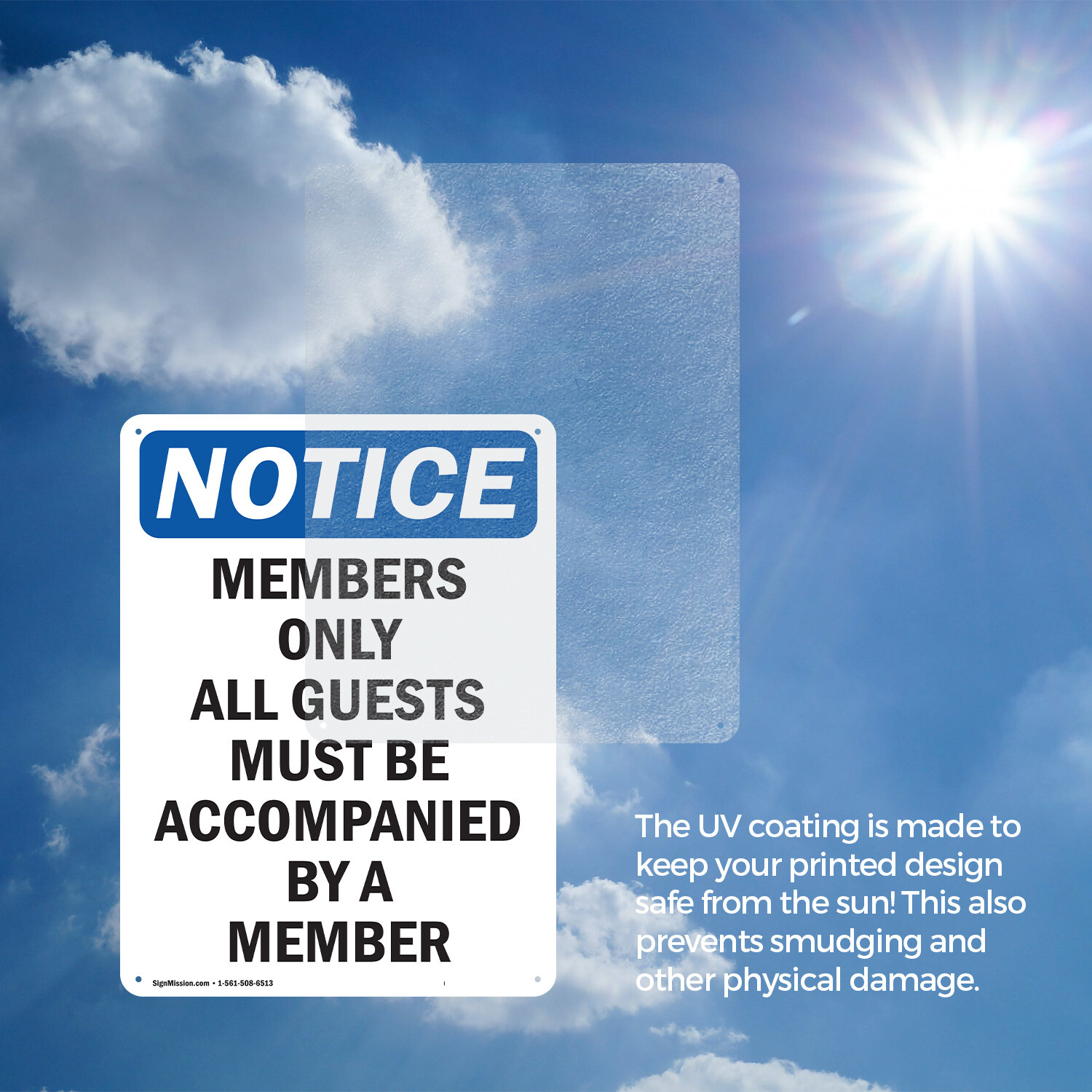 (2 Pack) Members Only All Guests Must Be OSHA Notice Sign Decal Metal Plastic