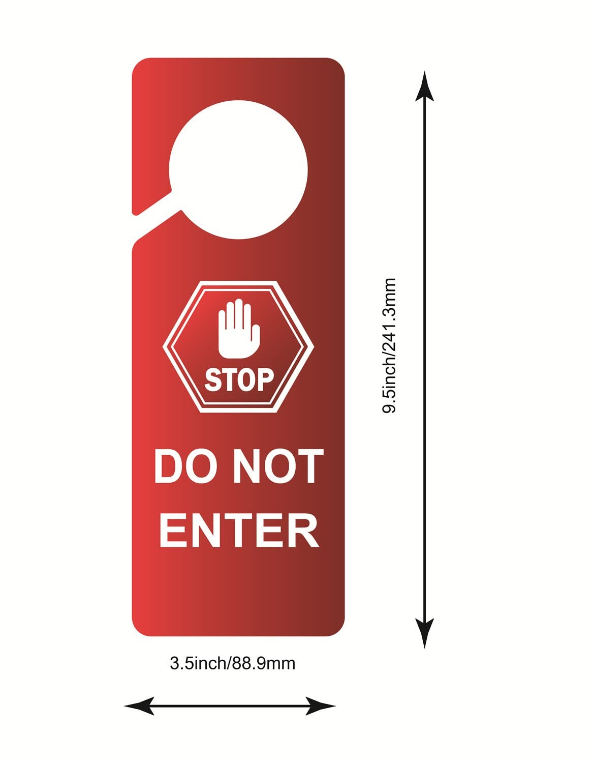 Stop Do Not Enter Door Hanger Sign,5pcs 3.5×9.5 inch Stop Do Not Enter Door P…
