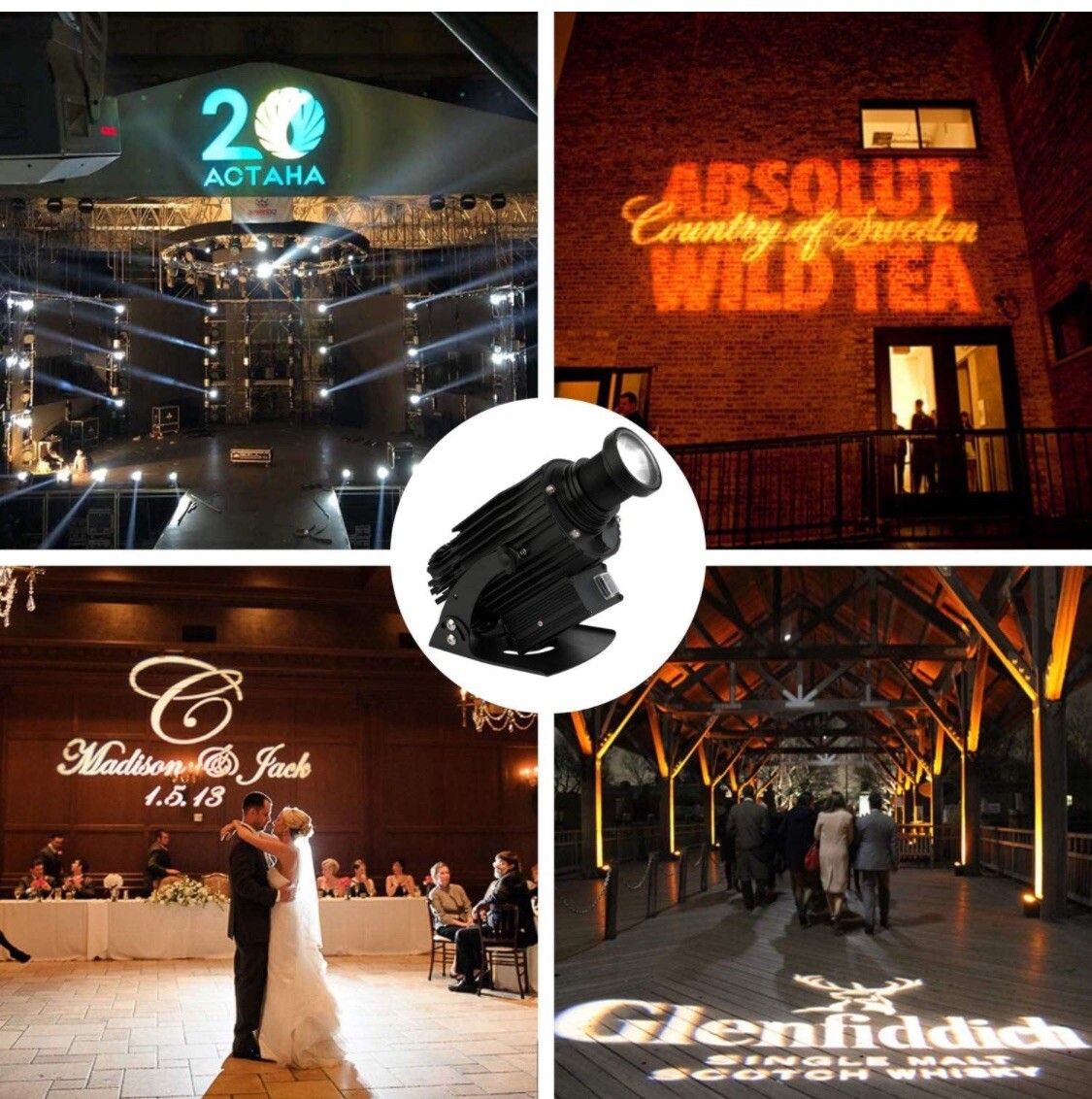40W LED GOBO Projector 4800 Lumens Rotating Logo Projector IP65 Waterproof with