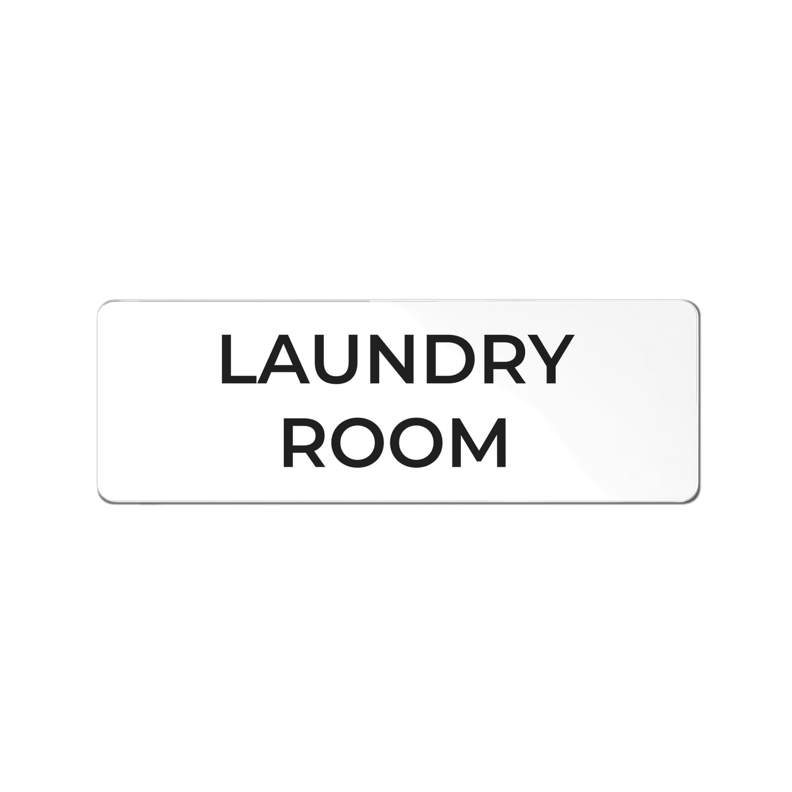 1 PC Laundry Room Sign ABS Plastic Adhesive Backing 2×6 Inch Door Wall Plate