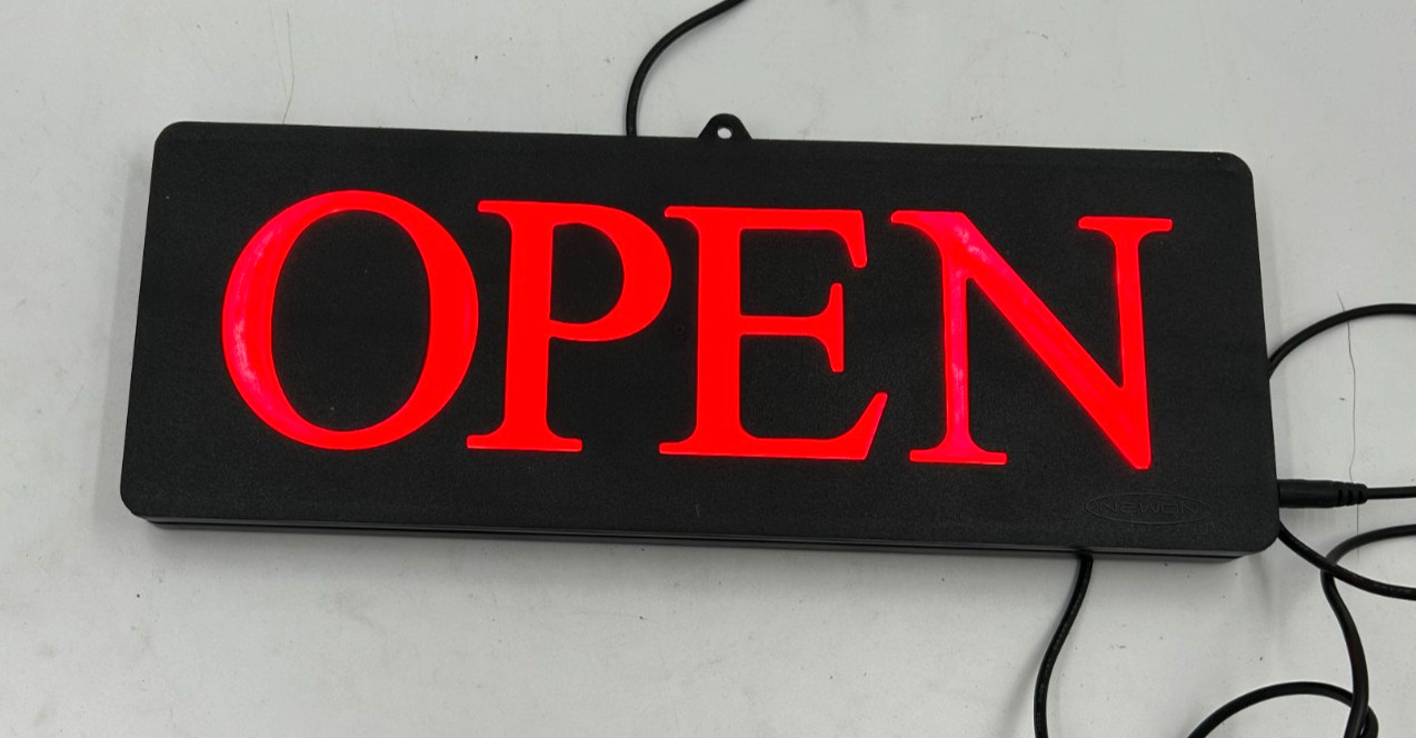 13-1/4″ x 5″ x 1″ Newon Open Sign Business Use